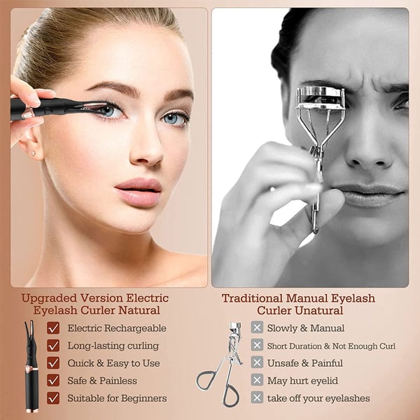 BUY 1 GET 1 FREE | 49% OFF - Rechargeable Heated Eyelash Curler for Quick Heating Curling