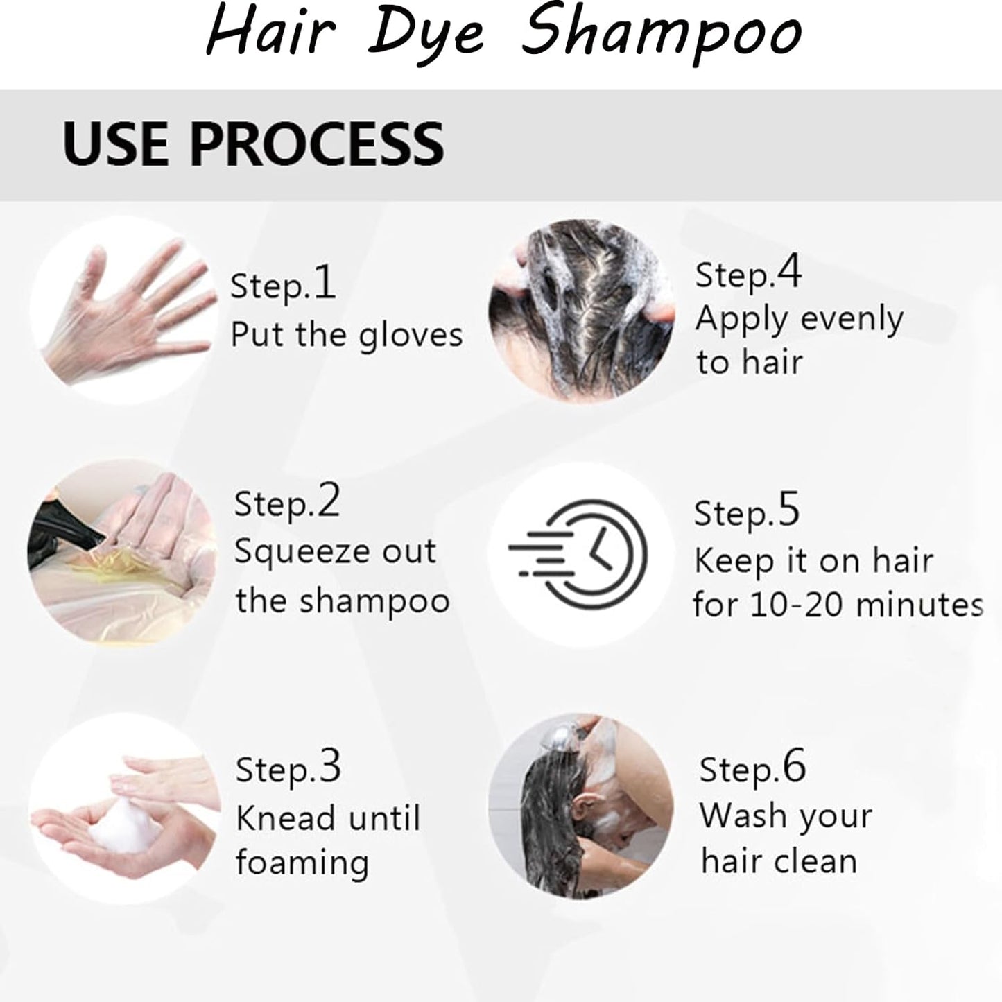 No Gloves. No Mess. Just Gorgeous Color.-- Hair Instant Dye Shampoo