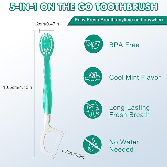 🦷✨ Stay Fresh on the Go - 49% OFF - ✨ 5-in-1 Multi-Functional Toothbrush