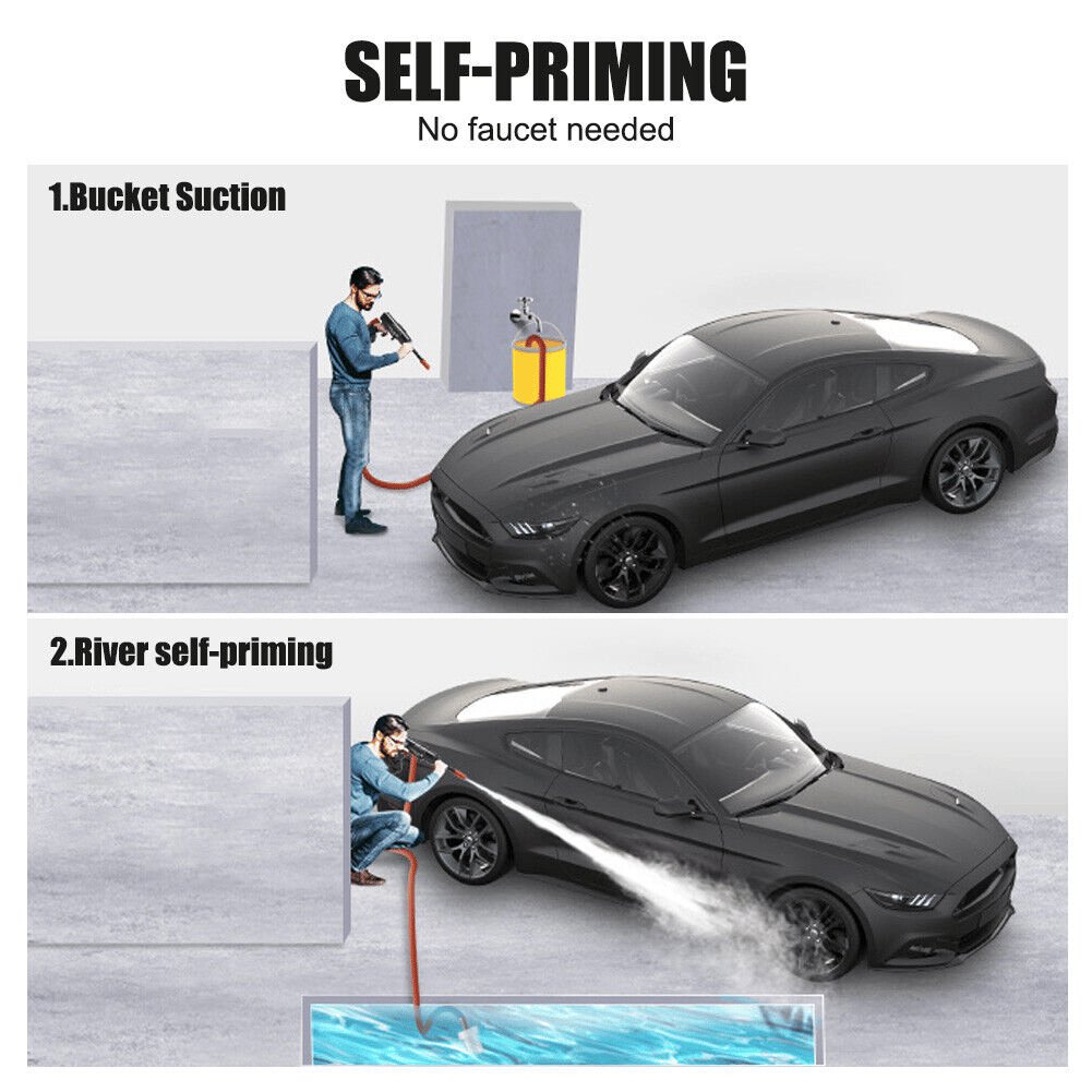 Cordless Portable High Pressure Spray Water Gun - Buy a set and get a free foam bottle!