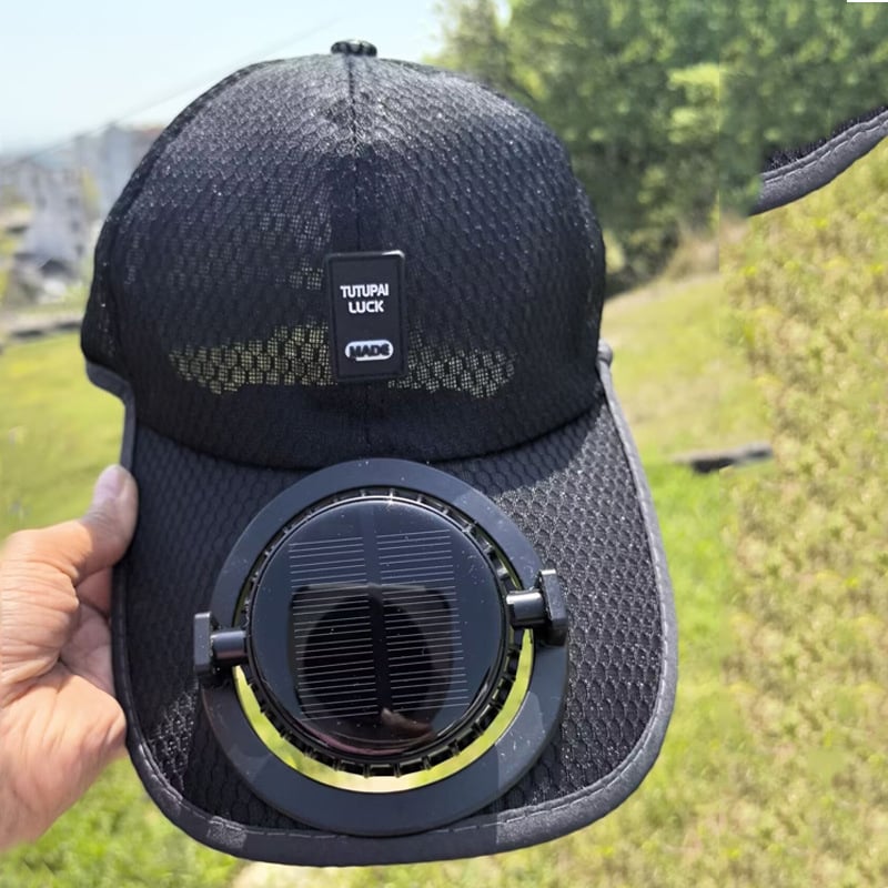 2-in-1 Solar Rechargeable Fan Breathable Mesh Baseball Cap