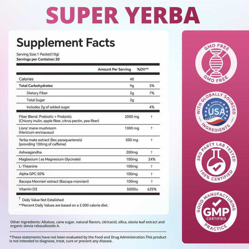 Super Yerba - Raspberry Lemonade Flavor 🌿🍋