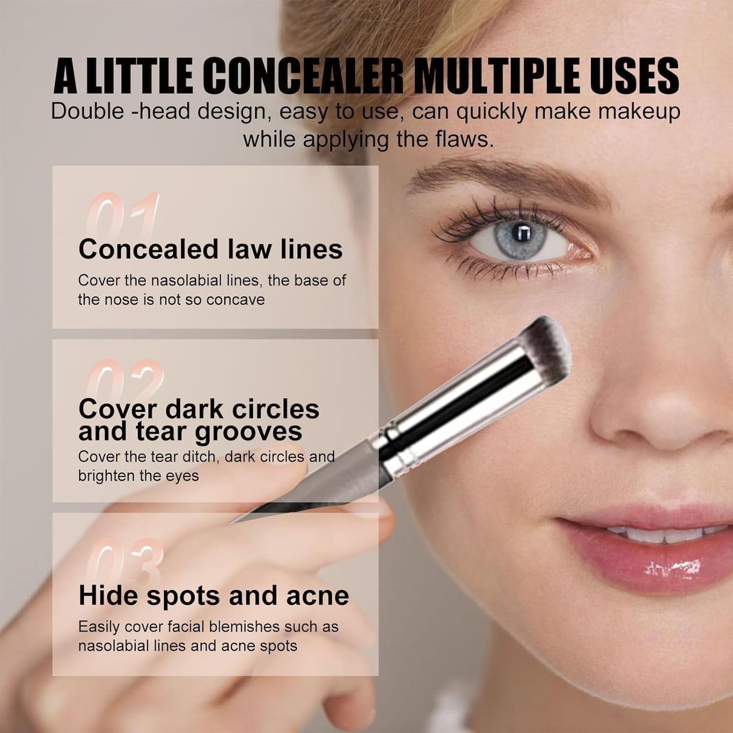 Say Goodbye to Dark Circles in Seconds!💖Under Eye Brightener, Conceal & Brighten Dark Circles