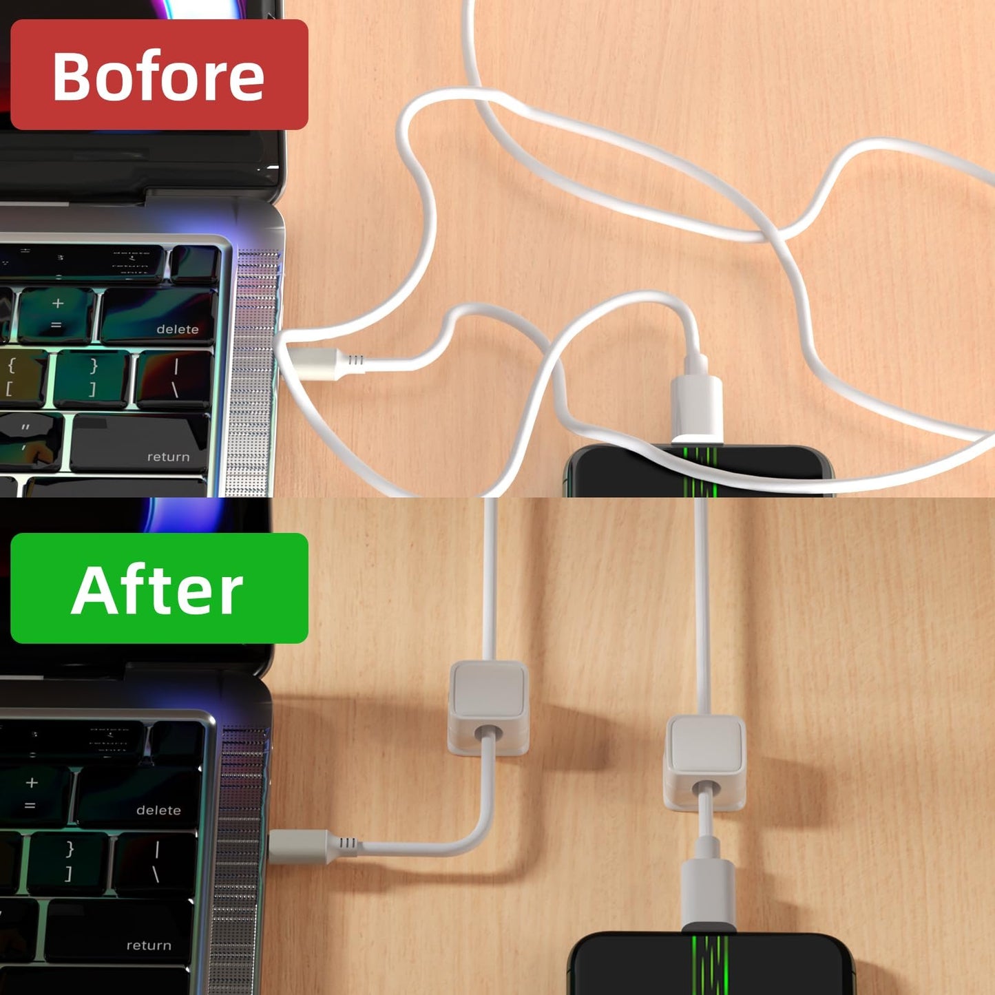 LAST DAY 49% OFF🔥Magnetic Cord Organizer, Easy Secure Adhesive Cable Management