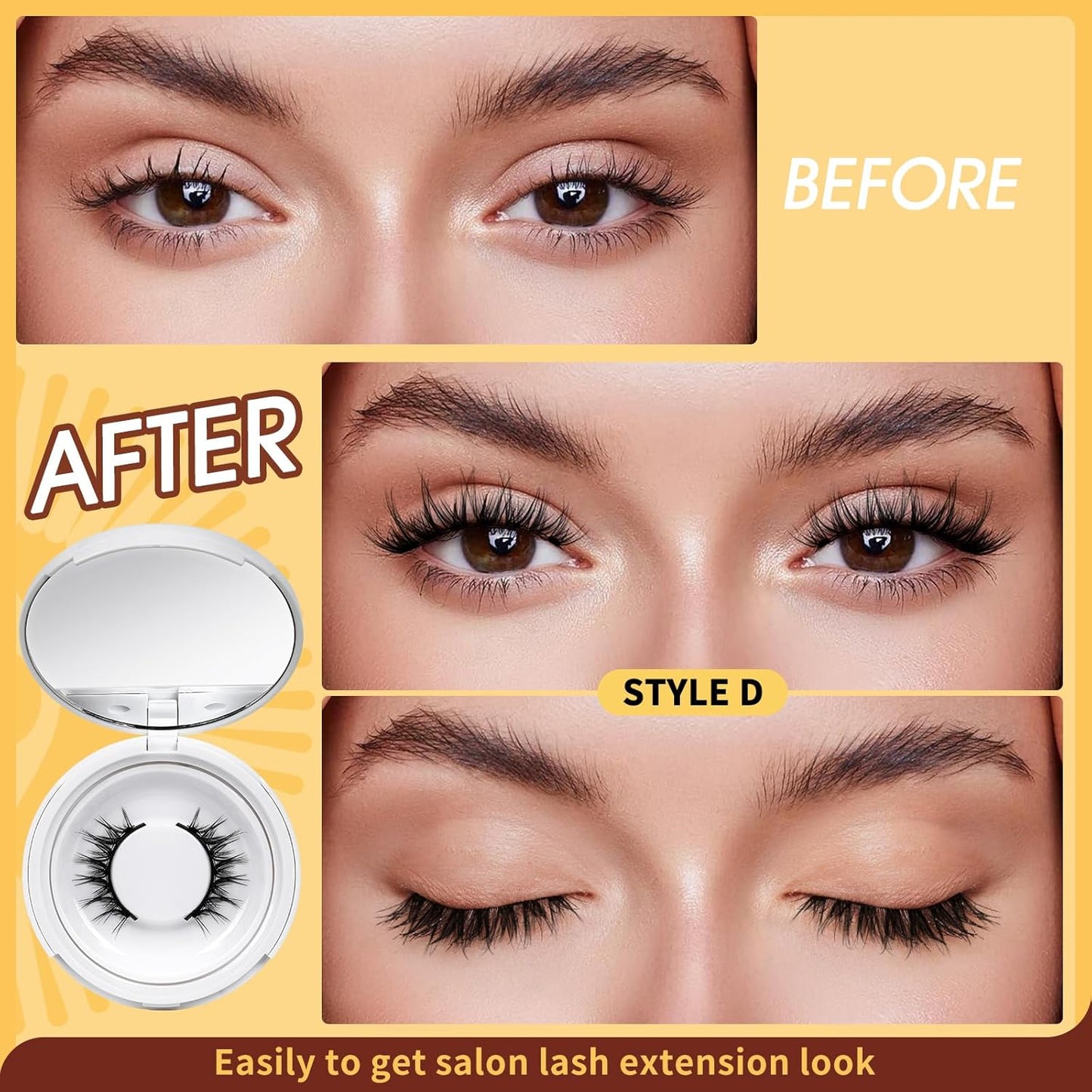 🔥Last Day 49% OFF💖- 🤩Reusable Premium Self-Adhesive Eyelashes | Easy, Quick, Safe! 💖