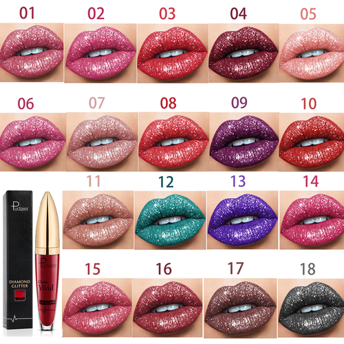 2025 (❤️BEST SALE NOW-ALL) 18 Color Diamond Shiny Long Lasting Lipstick