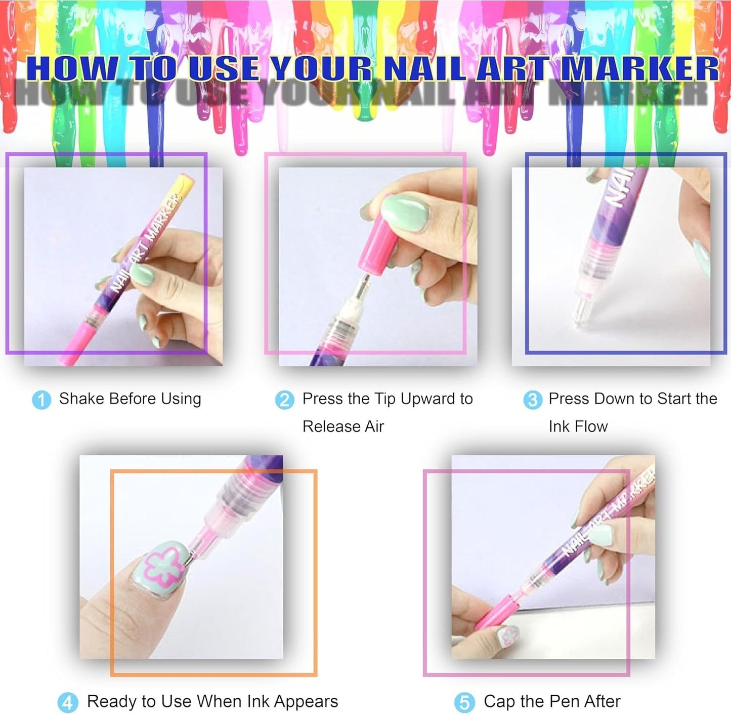 Last Day 49% OFF🎨12 Colors Nail Art Pens Set