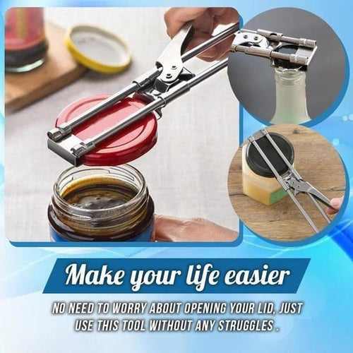 šAdjustable Multifunctional Stainless Steel Jar Opener