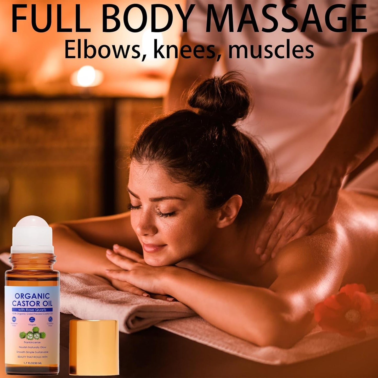 BUY MORE GET MORE FREE 49%off🔥🔥Organic Castor Oil Roll On Rose Quartz