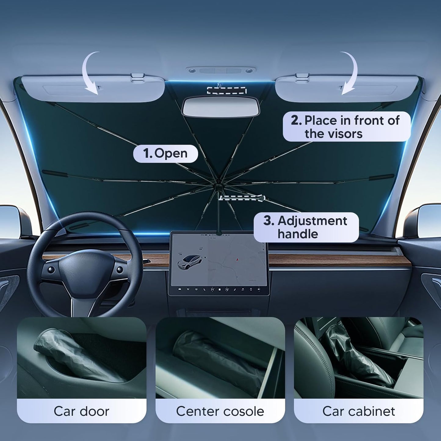 2025 Foldable Anti-UV Windshield Sunshade