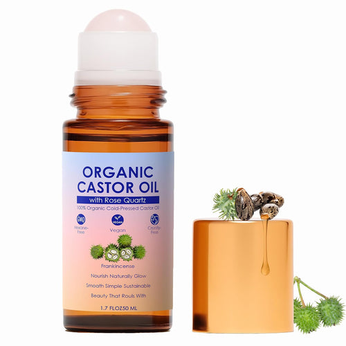 BUY MORE GET MORE FREE 49%off🔥🔥Organic Castor Oil Roll On Rose Quartz