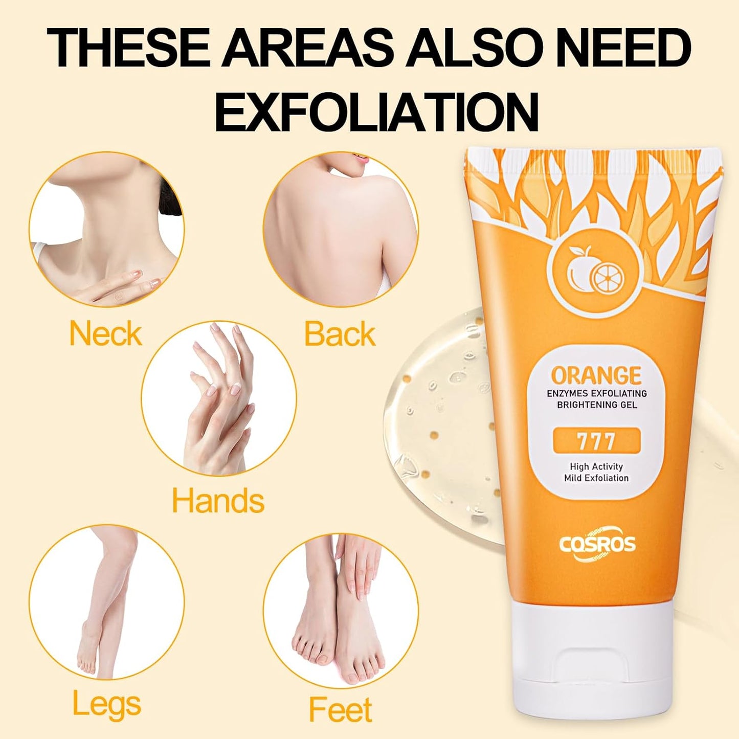 🔥2025 HOT SALE-49% OFF🔥Orange Exfoliating Gel Facial Cleansing Whole Body Scrub Dead Skin Custard