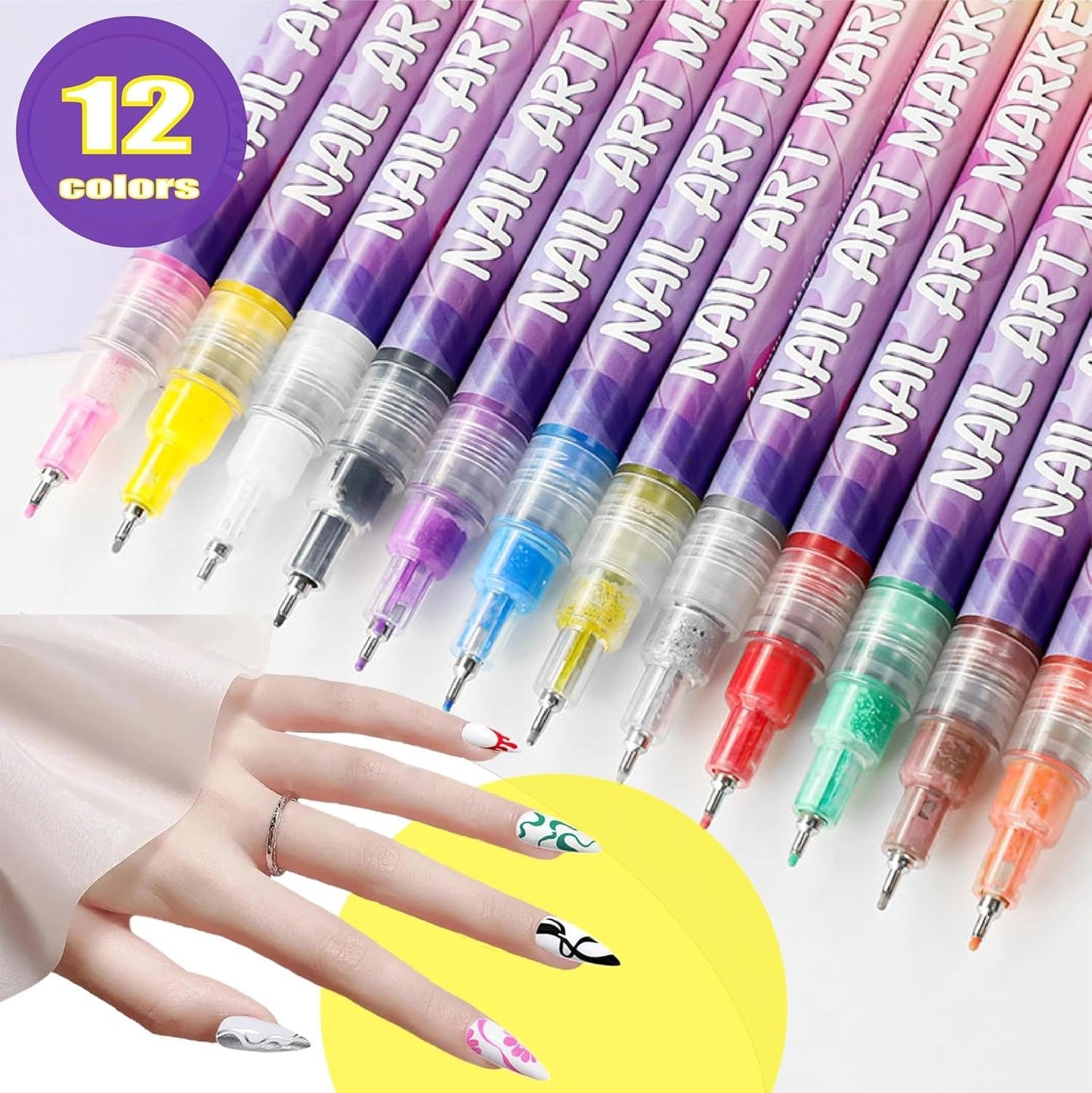 Last Day 49% OFF🎨12 Colors Nail Art Pens Set