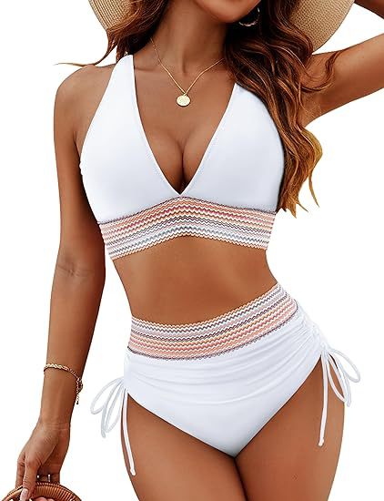 Summer Discount 49% OFF🔥2025 High Waisted Tummy Control Color Block Bikini Sets