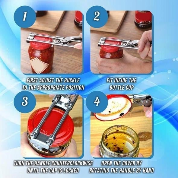 šAdjustable Multifunctional Stainless Steel Jar Opener