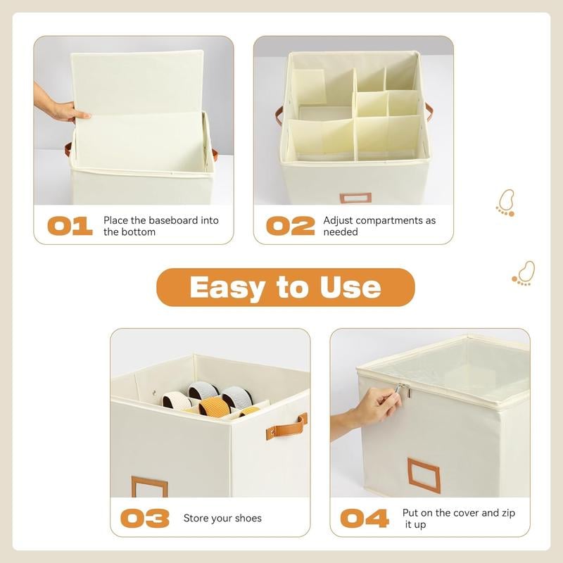 🔥 Fabric Shoe Organizer Storage Box