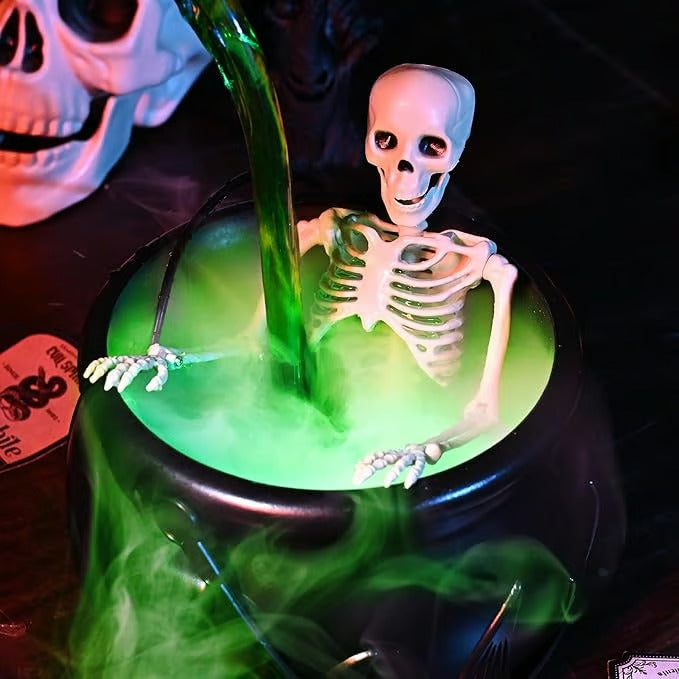 🎃Early Halloween Sale 49% OFF - ☠💚Cauldron Halloween Decor with Magic Floating Potion Bottles & Diffuser