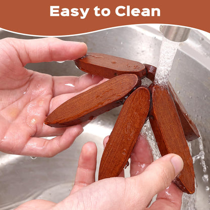 🔥LAST DAY SALE 49% OFF 🔥Premium Heat-Resistant Natural Wooden Trivet Set for Hot Dishes