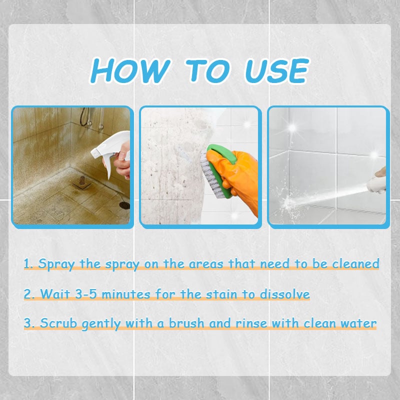 💥 Deep Clean in Seconds! Tile Grout Cleaner Spray 49% OFF | Heavy-Duty Stain Buster!