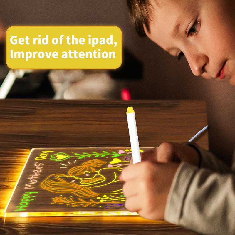 🔥Creative Rewritable Acrylic LED Message Board - (come with 7 Pens)