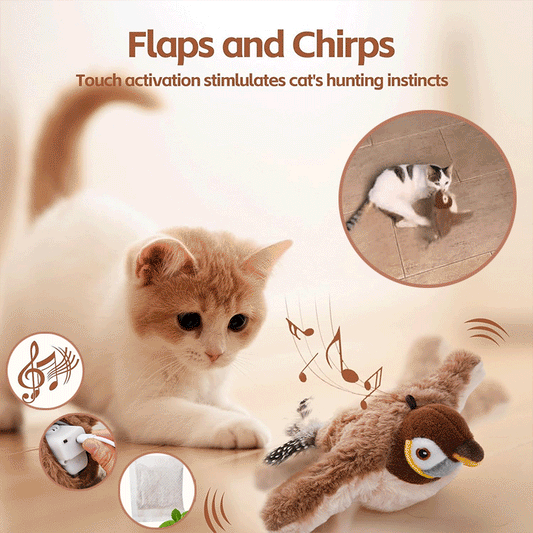 Last Day 49% OFF - 🐾Interactive Chirping Bird Cat Toy