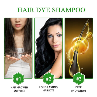 No Gloves. No Mess. Just Gorgeous Color.-- Hair Instant Dye Shampoo
