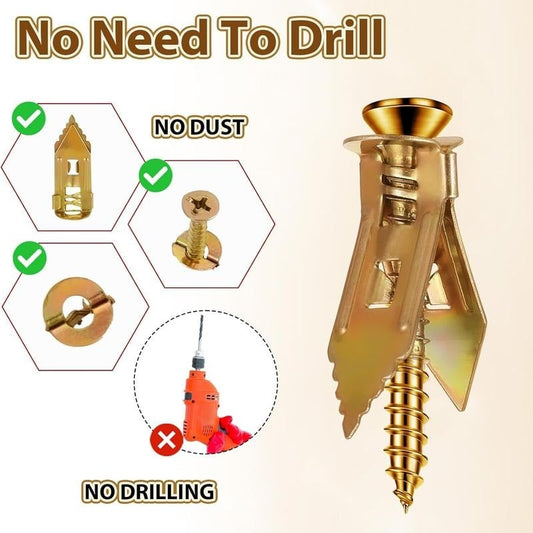 🔥Last Day 50% OFF -🔩40PCS Self-Drilling Drywall Anchors and Screws Kit