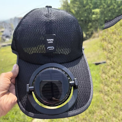 2-in-1 Solar Rechargeable Fan Breathable Mesh Baseball Cap