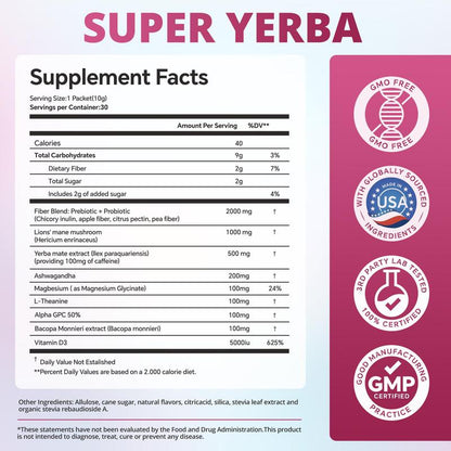 Super Yerba - Raspberry Lemonade Flavor 🌿🍋
