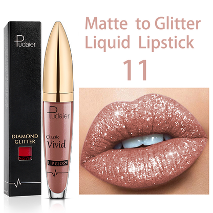 2025 (❤️BEST SALE NOW-ALL) 18 Color Diamond Shiny Long Lasting Lipstick