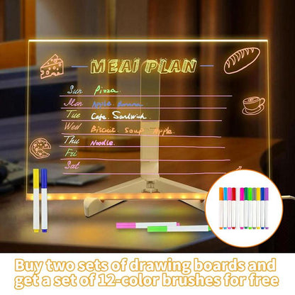 🔥Creative Rewritable Acrylic LED Message Board - (come with 7 Pens)