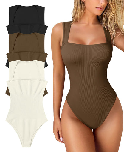 Last Day 49% OFF🔥Sleeveless Tummy Control Tank Tops Bodysuits