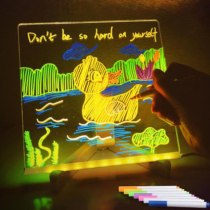 🔥Creative Rewritable Acrylic LED Message Board - (come with 7 Pens)