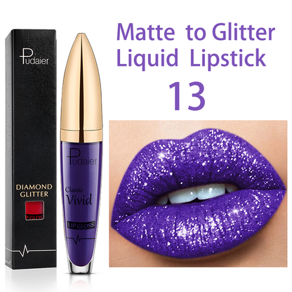 2025 (❤️BEST SALE NOW-ALL) 18 Color Diamond Shiny Long Lasting Lipstick