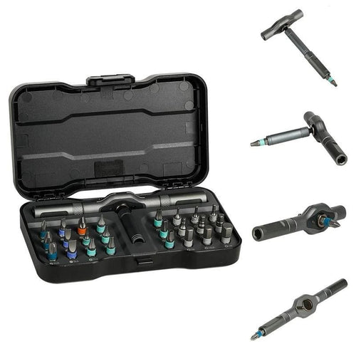 24 in 1 DlY Screwdriver Set Magnetic Compact and Portable Ratchet Screwdriver