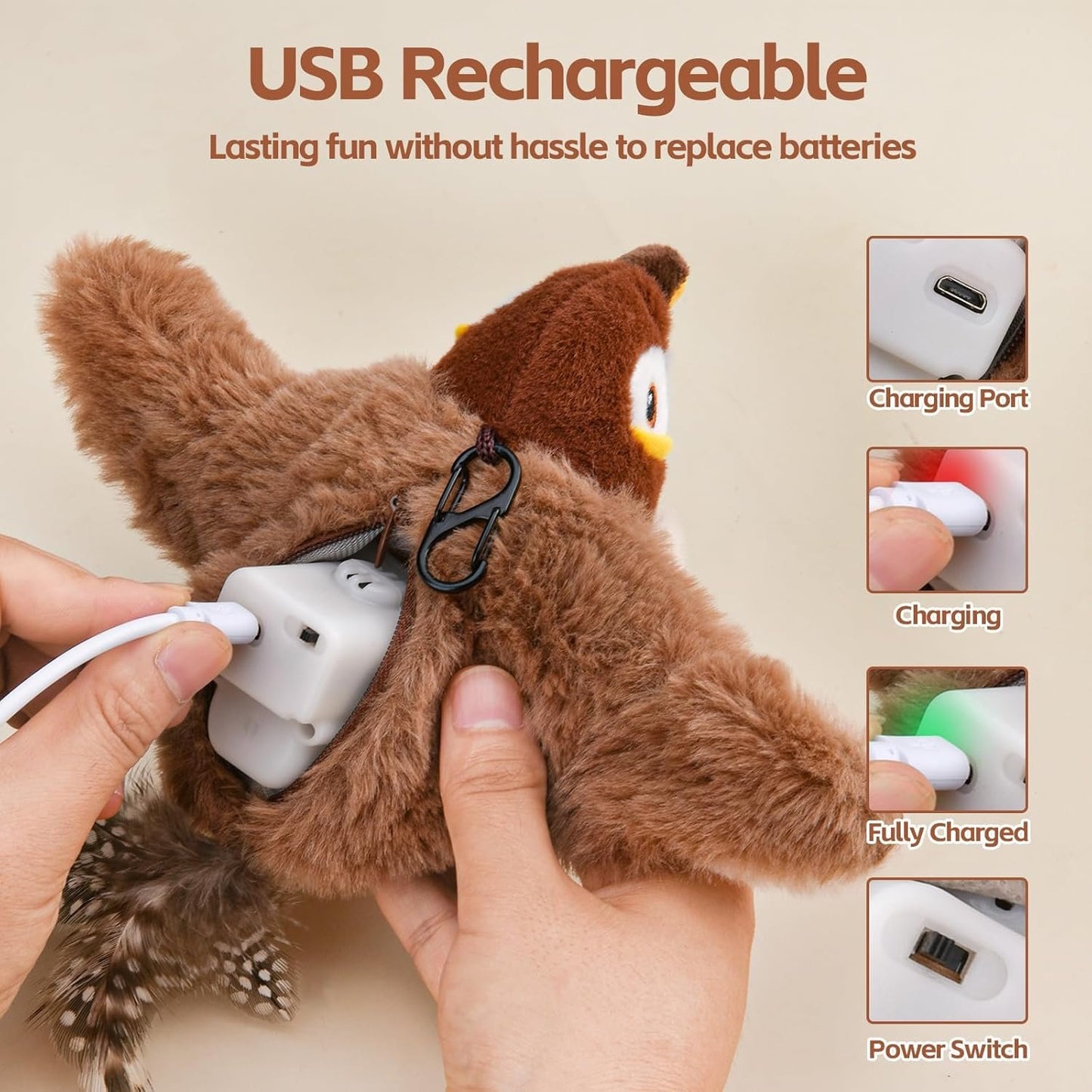 Last Day 49% OFF - 🐾Interactive Chirping Bird Cat Toy