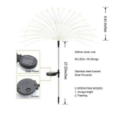 BUY MORE GET MORE FREE 49%off🔥🔥Waterproof Solar Garden Fireworks Lamp