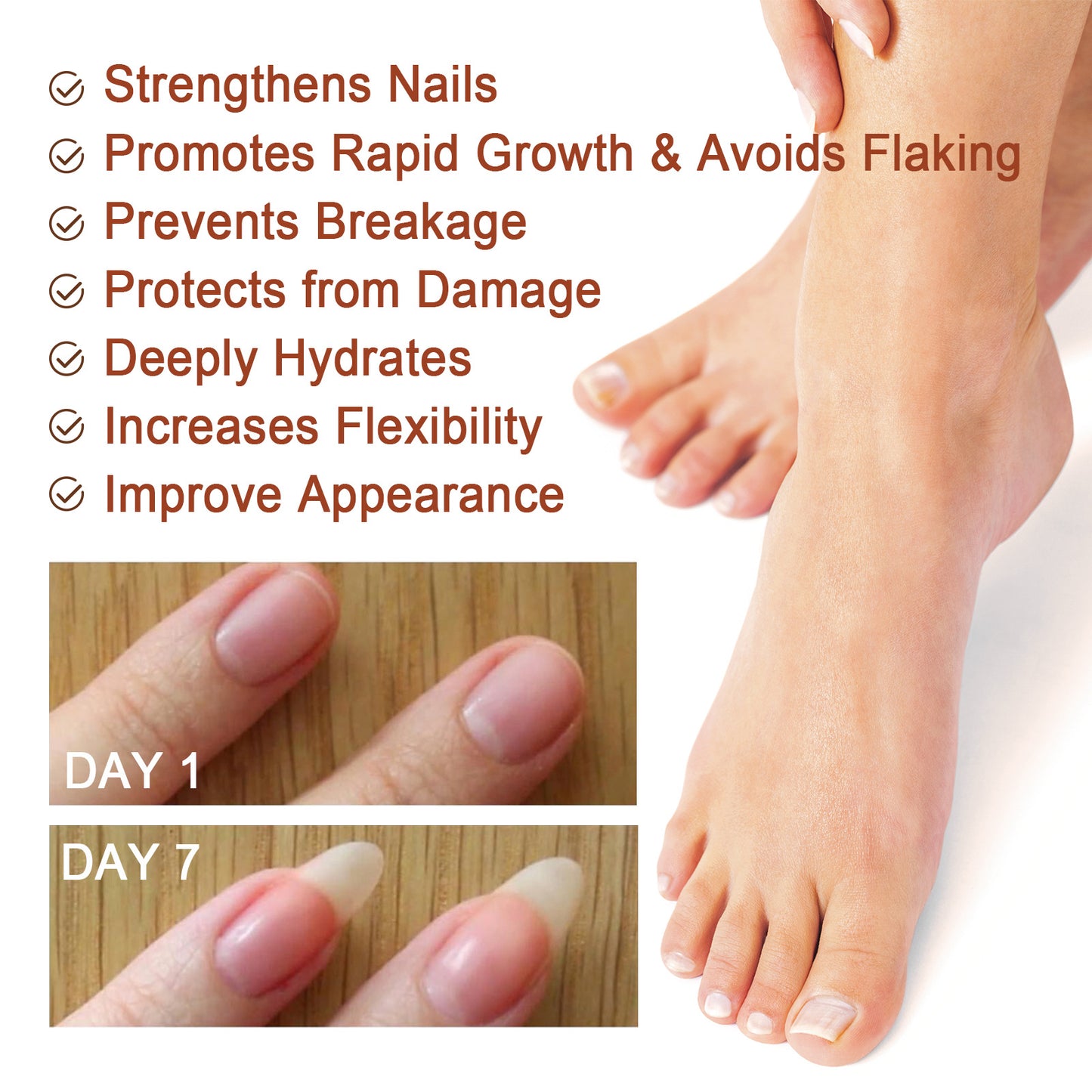 [Last Day 49% OFF] 7-day nail growth and strengthening serum