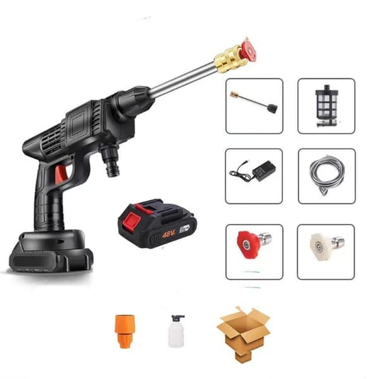 Cordless Portable High Pressure Spray Water Gun - Buy a set and get a free foam bottle!