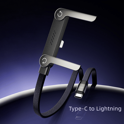 🔥📱240W Braided Fast Charge Cable With Built-in Phone Stand