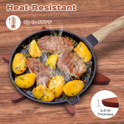 🔥LAST DAY SALE 49% OFF 🔥Premium Heat-Resistant Natural Wooden Trivet Set for Hot Dishes