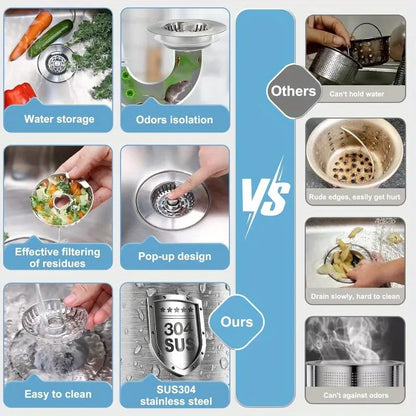 ⏰ Limited Stock – Buy 1 Get 1 FREE + 49% OFF!🚨 🚨  3-in-1 Sink Filter That Transforms Your Kitchen Drainage!