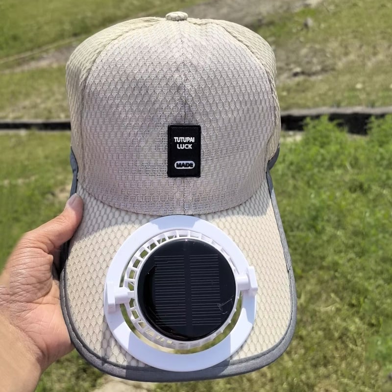 2-in-1 Solar Rechargeable Fan Breathable Mesh Baseball Cap
