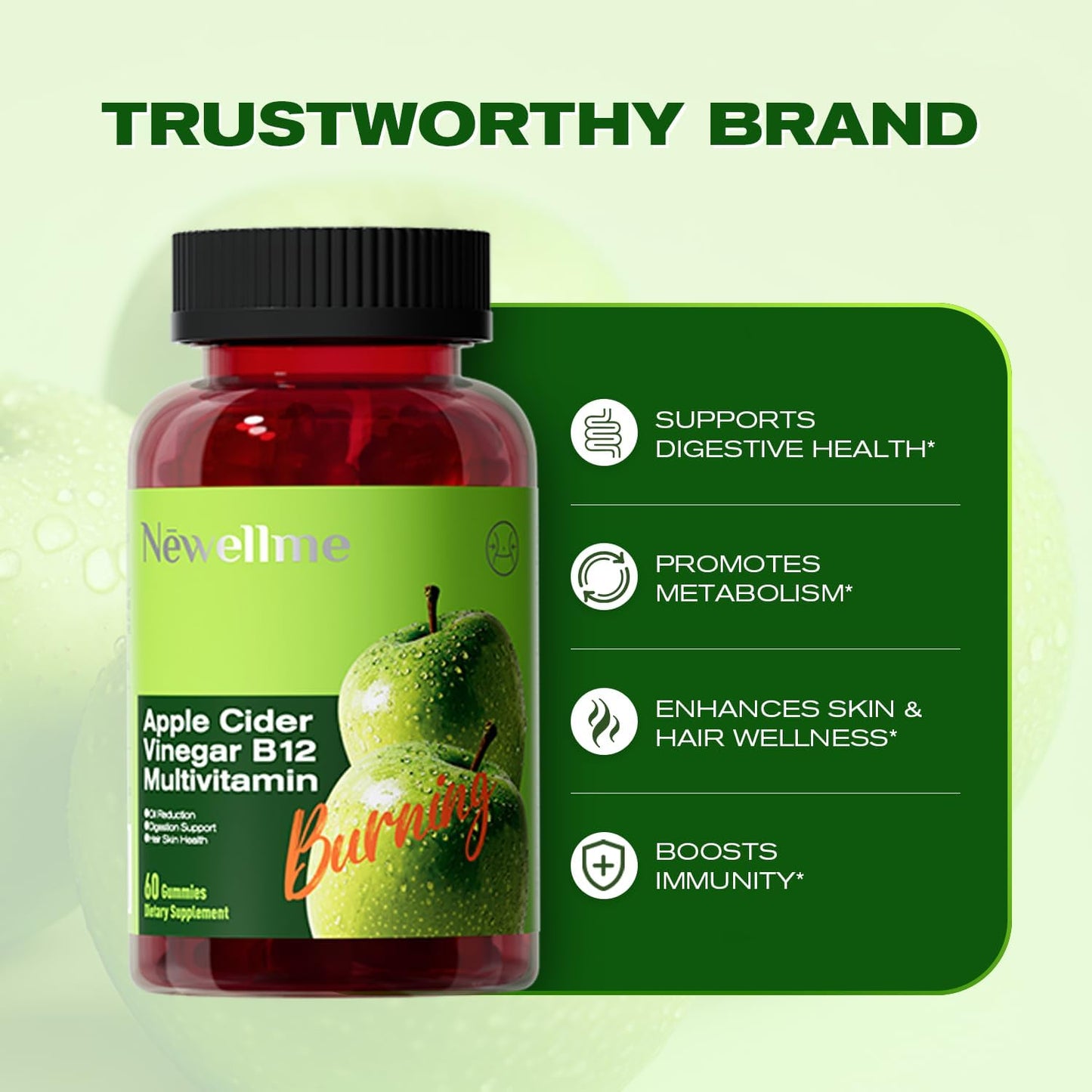🔥2025 HOT SALE-49% OFF🔥Sugar-Free Apple Cider Vinegar (ACV) Gummies with The Mother & B12