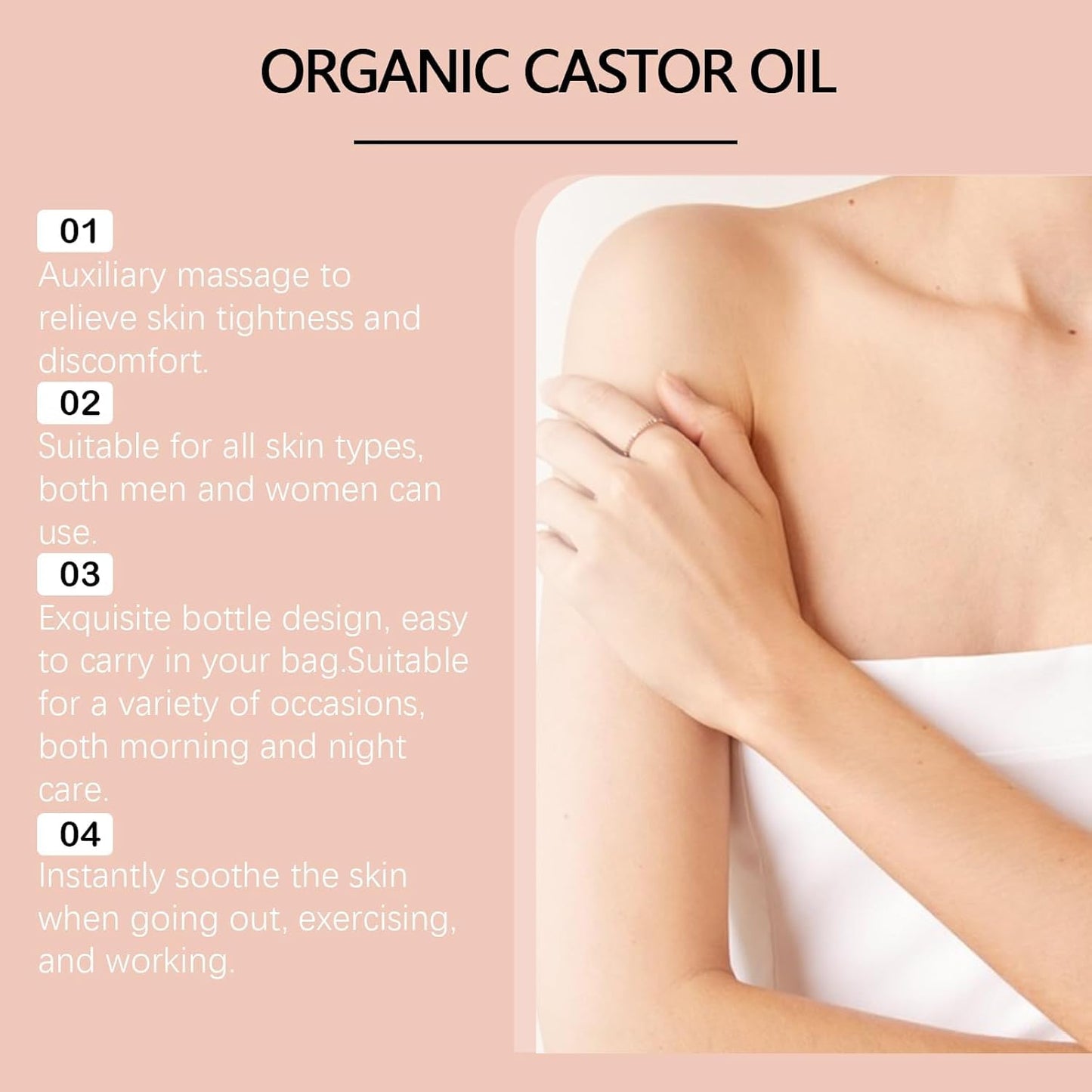 BUY MORE GET MORE FREE 49%off🔥🔥Organic Castor Oil Roll On Rose Quartz