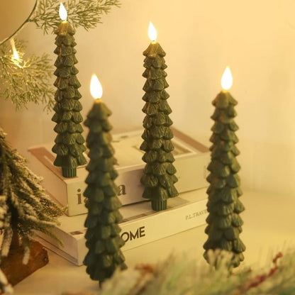 🔮✨Christmas Tree Flameless Taper Candles with Remote Timer