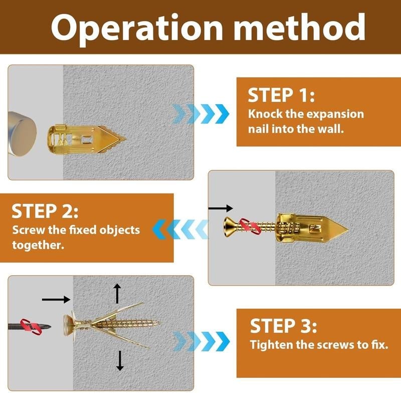 🔥Last Day 50% OFF -🔩40PCS Self-Drilling Drywall Anchors and Screws Kit