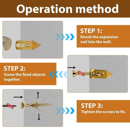 🔥Last Day 50% OFF -🔩40PCS Self-Drilling Drywall Anchors and Screws Kit