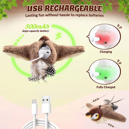 Last Day 49% OFF - 🐾Interactive Chirping Bird Cat Toy