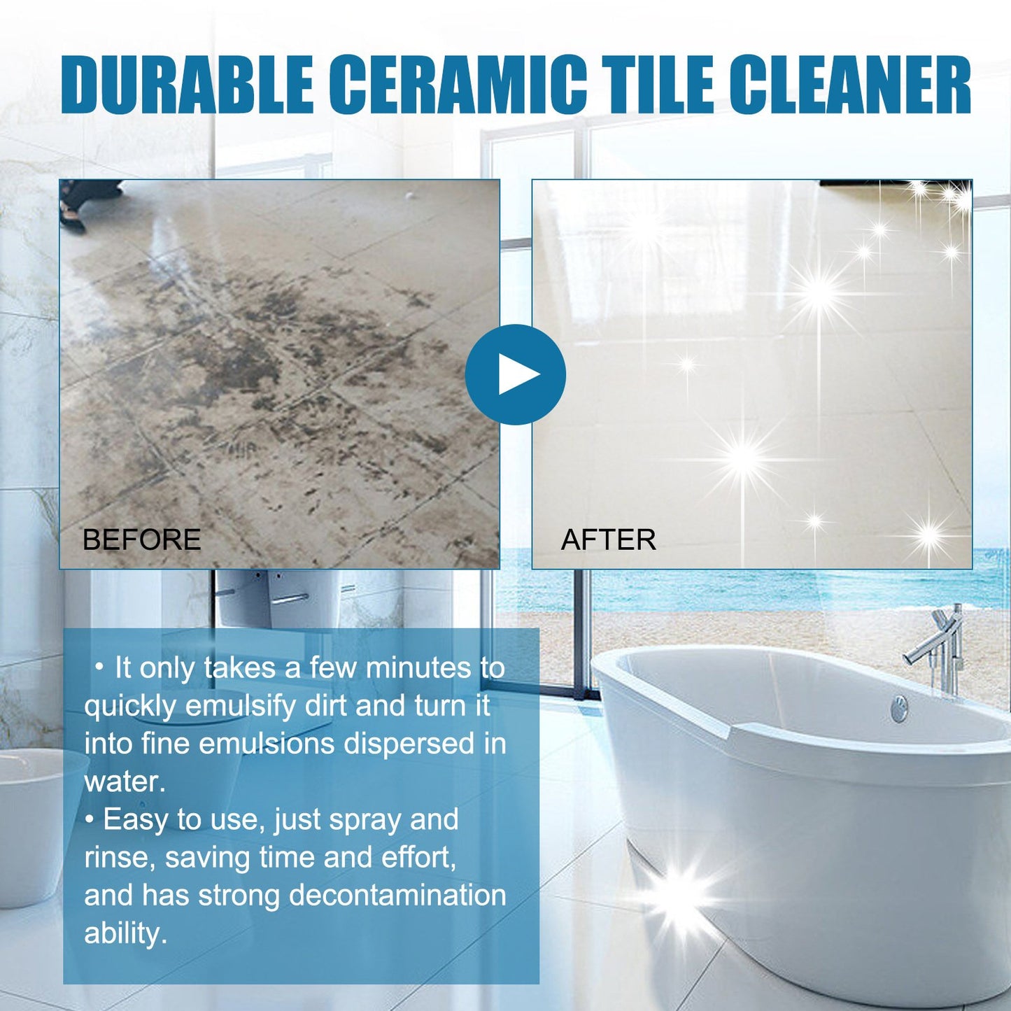 💥 Deep Clean in Seconds! Tile Grout Cleaner Spray 49% OFF | Heavy-Duty Stain Buster!